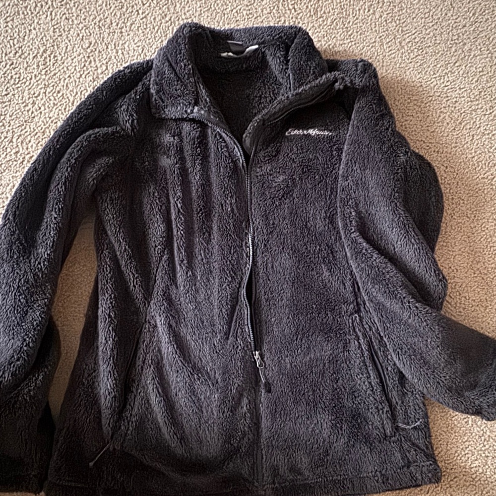 Eddie Bauer Charcoal Fleece Jacket